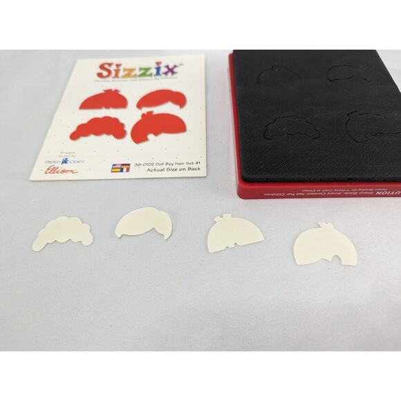 Sizzix 38-0102 Doll Boy Hair Set #1‎ Scrapbooking Die Cut Bigz - Picture 2 of 10